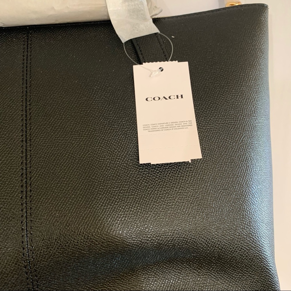 Coach Zip Top Tote Shoulder Bag Black - Picture 12 of 13